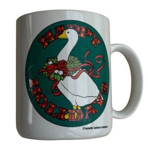Vintage Happy Holidays Goose Mug